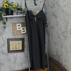 INC International Concepts Womens Satin Bow Nightgown 100189297MS Black M